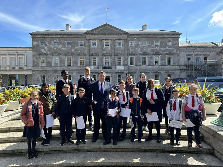 Welcoming the Mother of Divine Grace Student Council to Leinster House